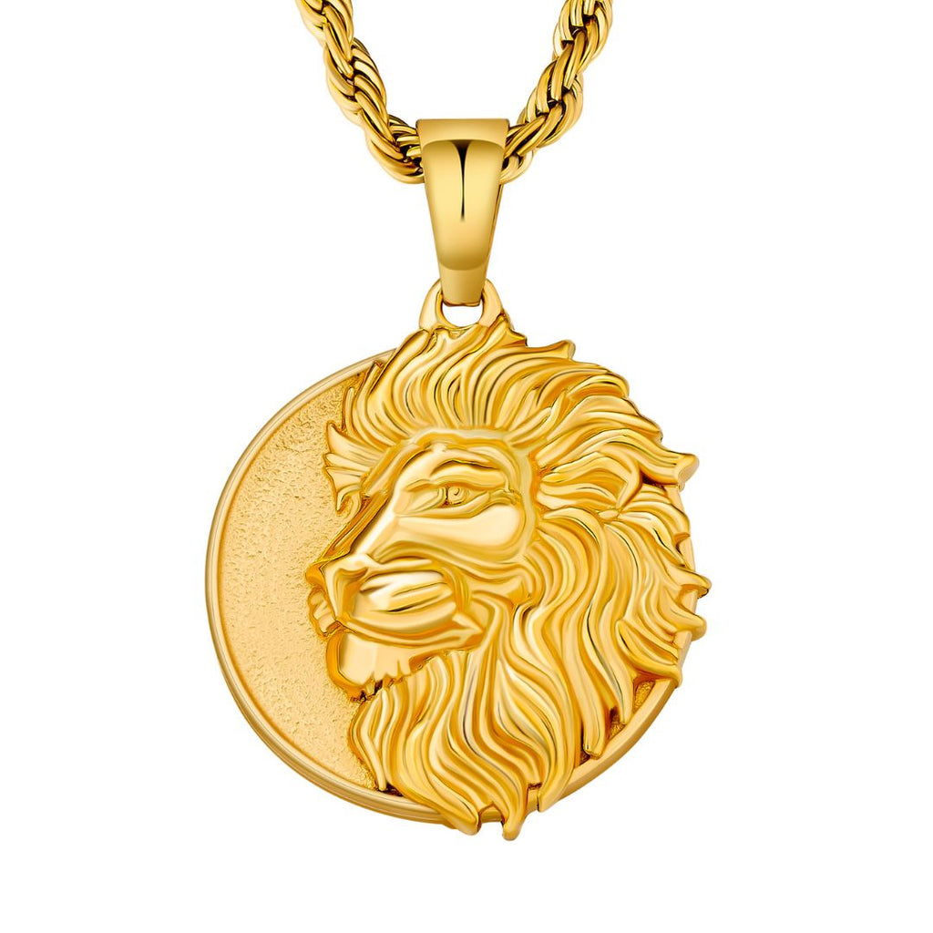 Gold lion locket on sale design