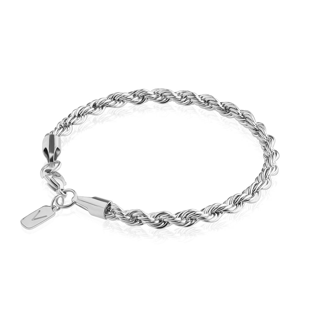 Silver hot sale rope bracelet