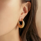 Croissant Hoop Earrings Gold - VIRAGE London