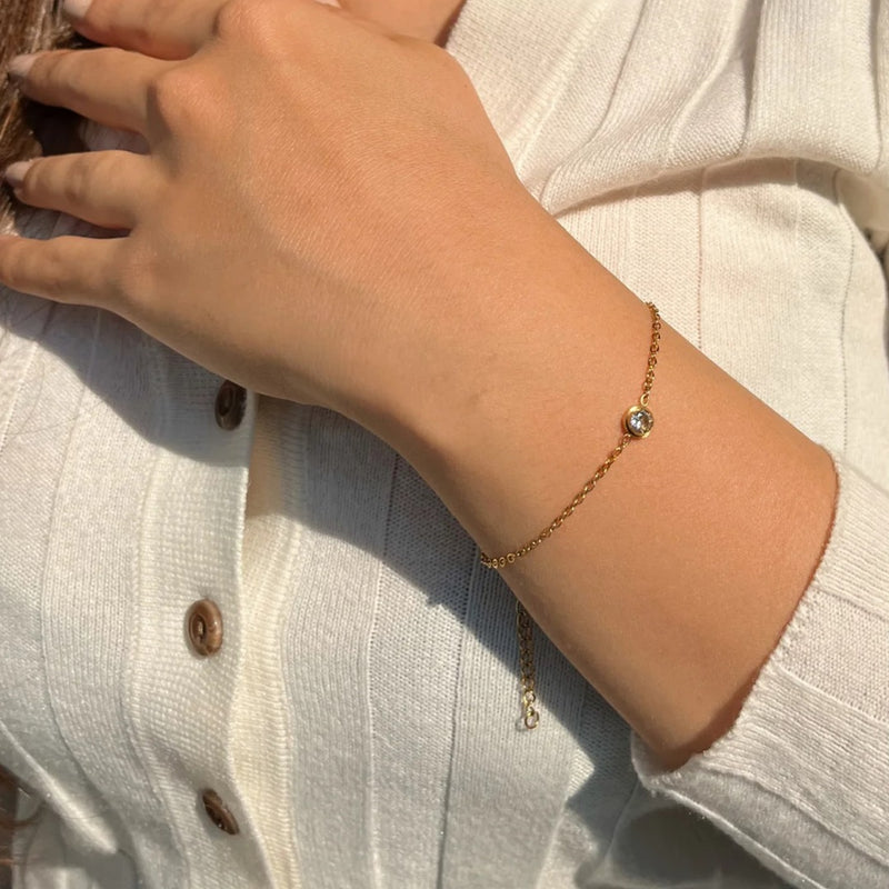 Dainty Sparkle Bracelet Gold - VIRAGE London