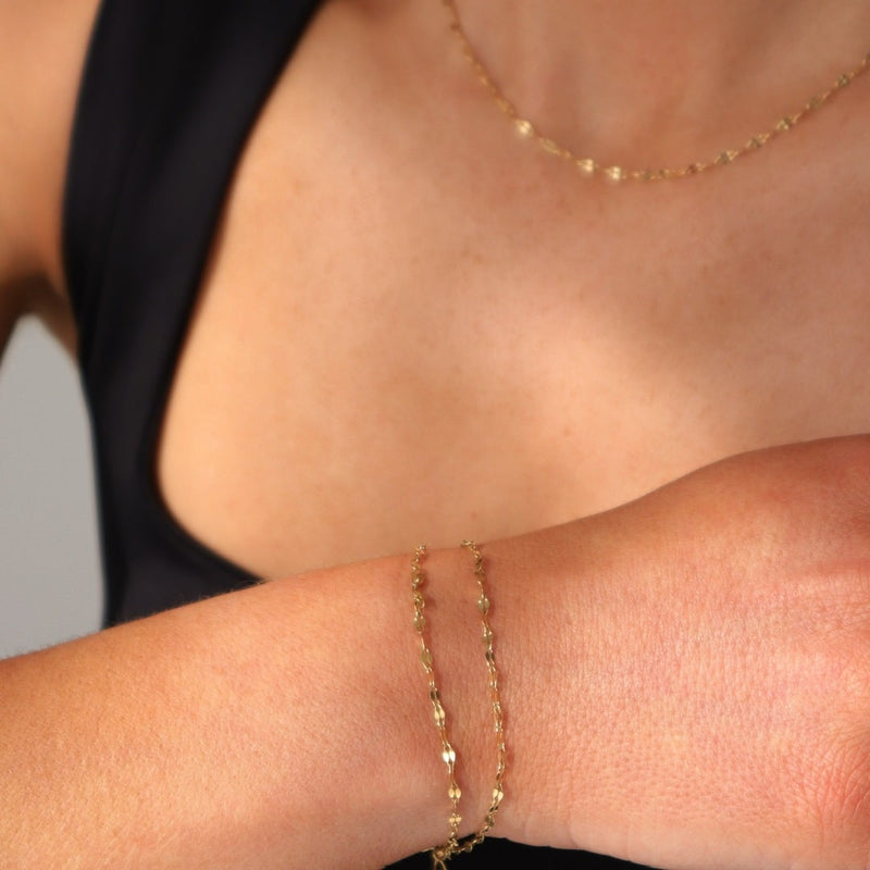 Double Dainty Bracelet Gold - VIRAGE London