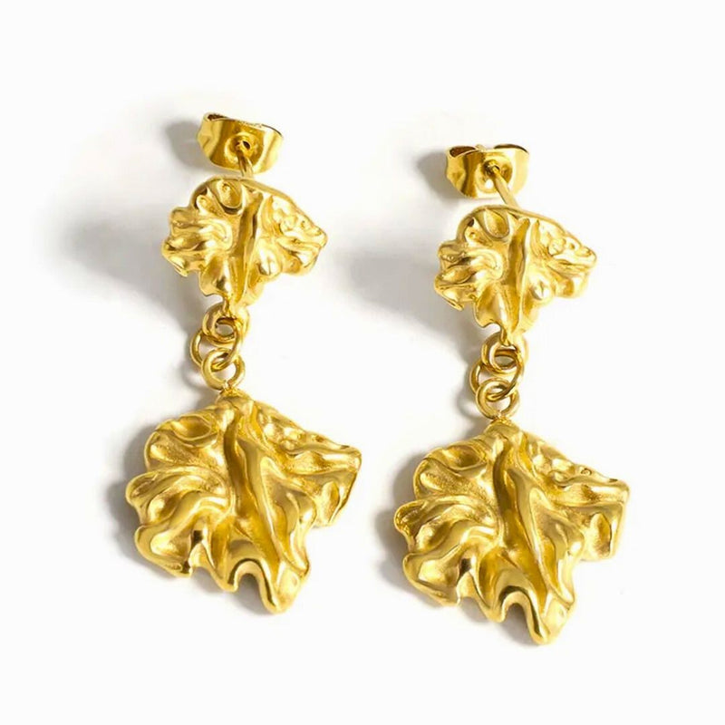 Molten Drop Earrings Gold - VIRAGE London