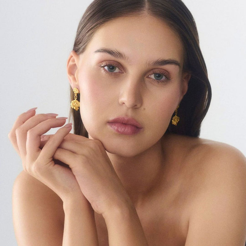 Molten Drop Earrings Gold - VIRAGE London