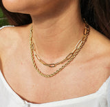 Paperclip Necklace Gold - VIRAGE London