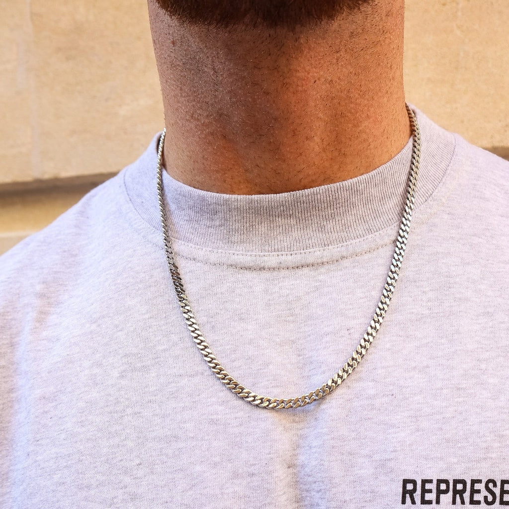 Men's Cuban Chain Silver 5mm | VIRAGE London