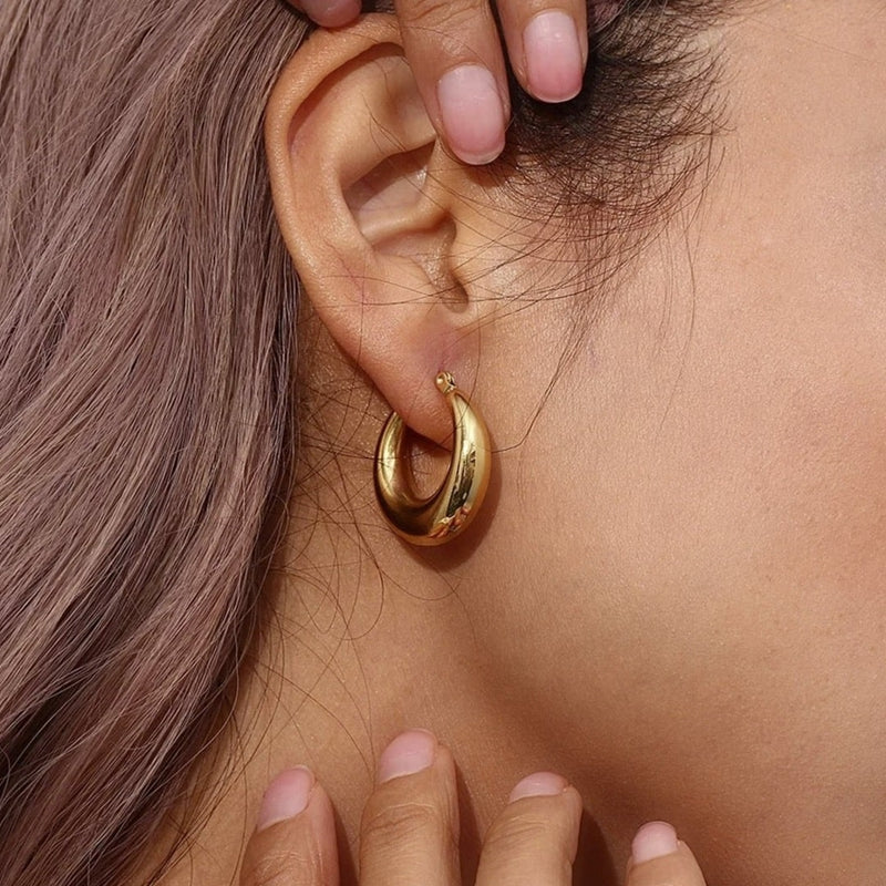 Vintage Hoop Earrings Gold - VIRAGE London