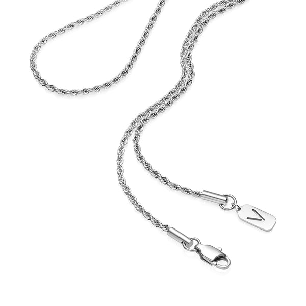 Silver and gold rope on sale chain