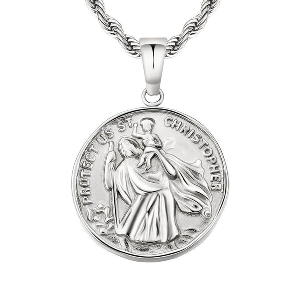 St christopher protect us on sale necklace